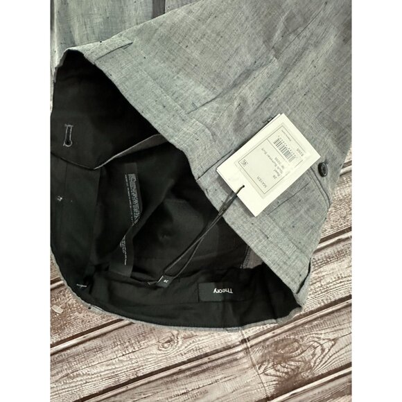 THEORY Mayer lined blend Pants size 28 color grey NWT mspr 265 summer suit - Picture 2 of 4